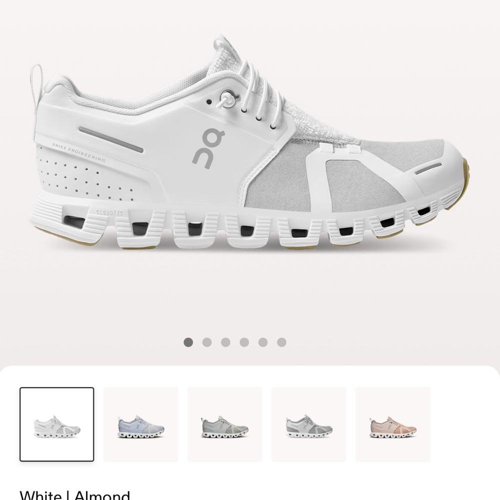 size 8 women’s white on cloud terry 5